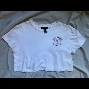 Broken Heart Embroidered Crop Top